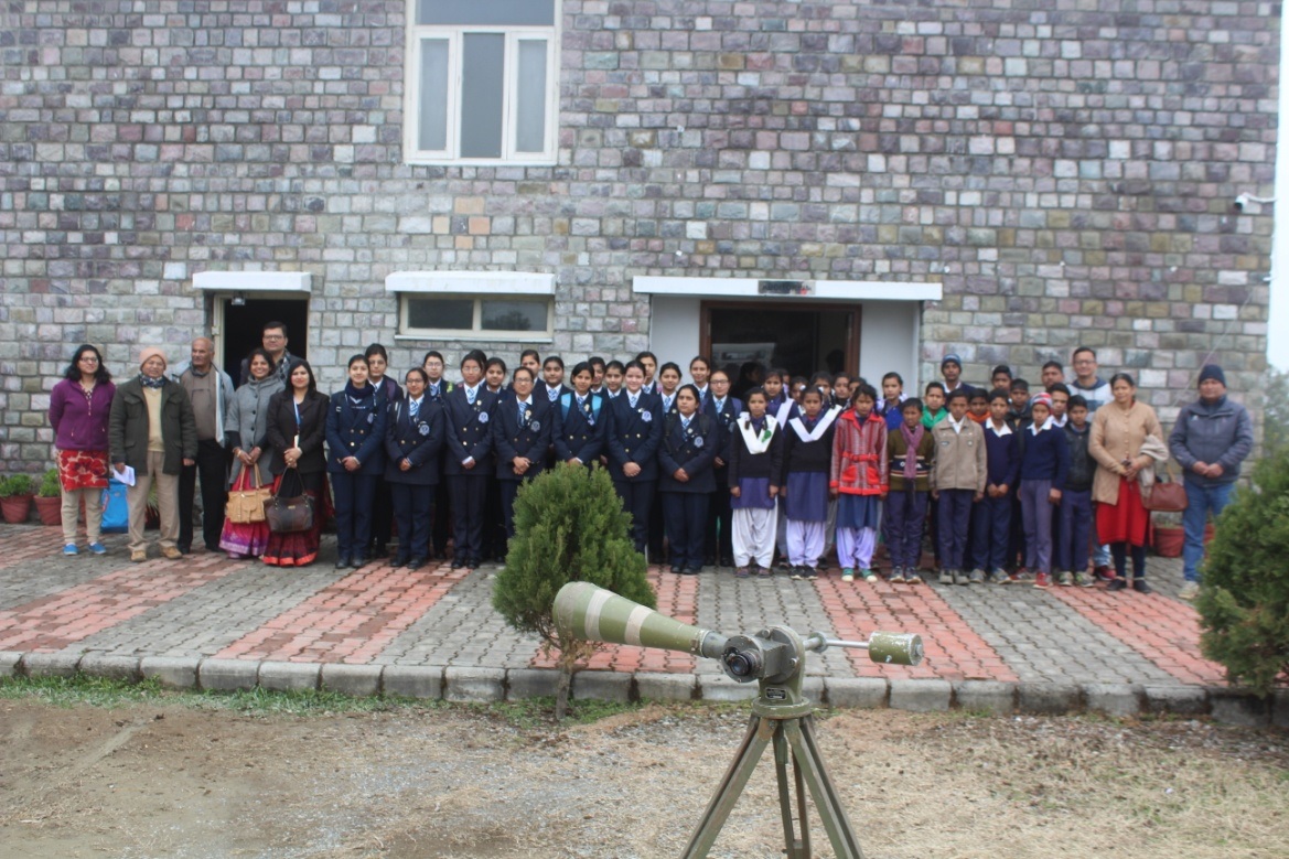 Gathering of students and scientists at ARIES on the occasion of National Science day at ARIES Nainital on 28th Feb 2020.