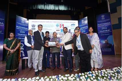 Testbed-4: CSIR-IIP, IIT Tirupati, IISc + JSW Cement: Using a Vacuum Swing Adsorption process, this testbed will separate CO₂ from cement kiln gases and integrate it back into construction materials — closing the loop.