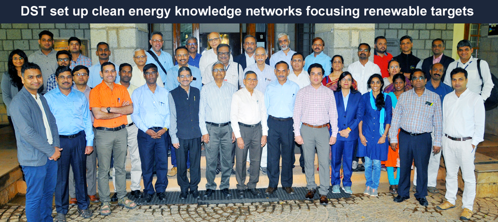 DST set up clean energy knowledge networks focusing renewable targets