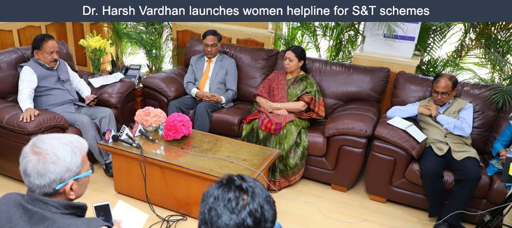 Dr. Harsh Vardhan launches women helpline for S&T schemes