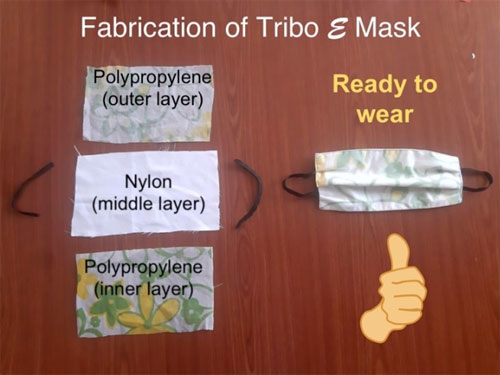 CeNS uses electrostatics of materials to develop Tribo E mask to protect healthy individuals from COVID 19