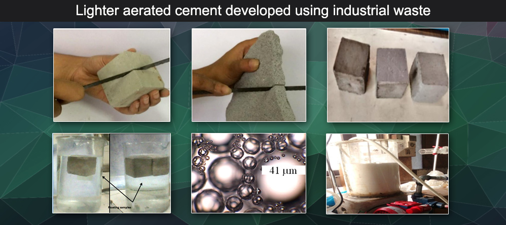 Lighter aerated cement developed using industrial waste