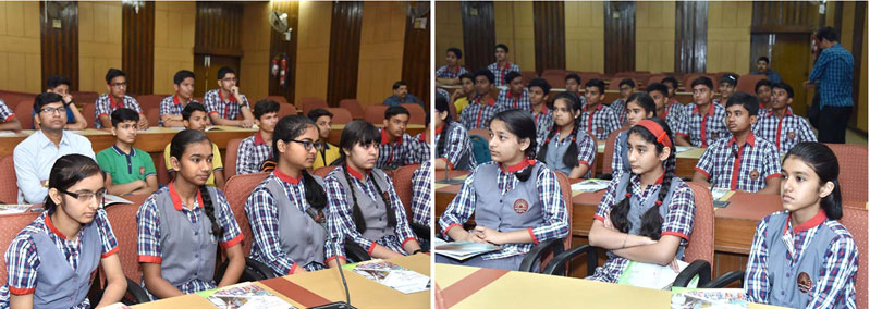 Students of Kendriya Vidhyalaya, R.K. Puram, New Delhi, attending lecture on Drinking Water
