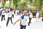 PARTICIPANTS DOING YOGIC EXERCISES ON 21ST JUNE, 2018 AT DST PREMISES